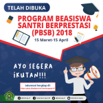 Pendaftaran Program Beasiswa Santri Berprestasi 2018