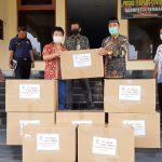 GTPP Covid-19 Kabupaten Terima Bantuan 1.800 Masker N95 dari PT.Naga Laut Timur